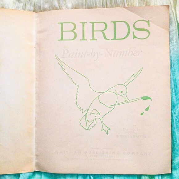 Vintage Birds Paint By Number Art Activity Book Whitman 1961 - Picture 3 of 4